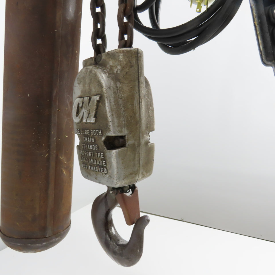 CM Model RR Lodestar 2-Ton 4000LB Electric Chain Hoist 15' Lift 230/480V 16FPM
