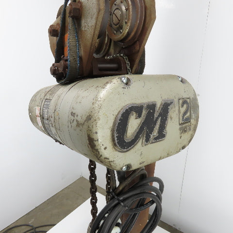 CM Model RR Lodestar 2-Ton 4000LB Electric Chain Hoist 15' Lift 230/480V 16FPM