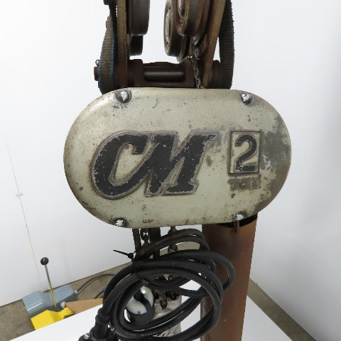 CM Model RR Lodestar 2-Ton 4000LB Electric Chain Hoist 15' Lift 230/480V 16FPM