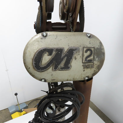 CM Model RR Lodestar 2-Ton 4000LB Electric Chain Hoist 15' Lift 230/480V 16FPM