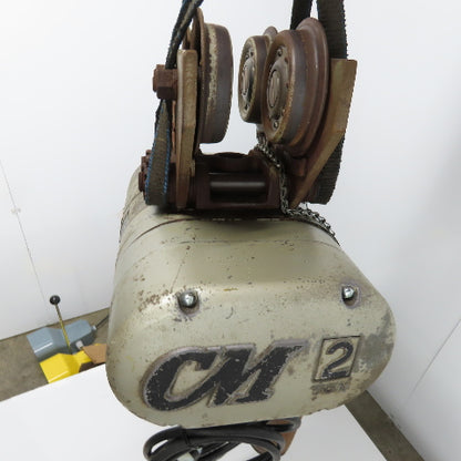 CM Model RR Lodestar 2-Ton 4000LB Electric Chain Hoist 15' Lift 230/480V 16FPM