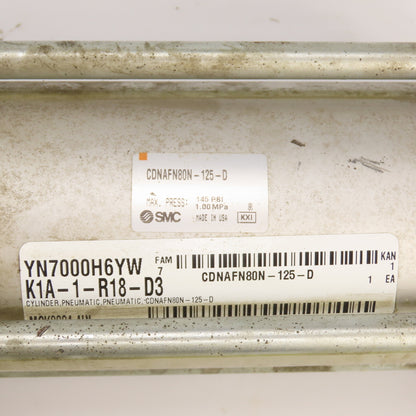SMC CDNAFN80N-125-D Double Acting Pneumatic Cylinder 80mm Bore CNA80ND-UA Lock
