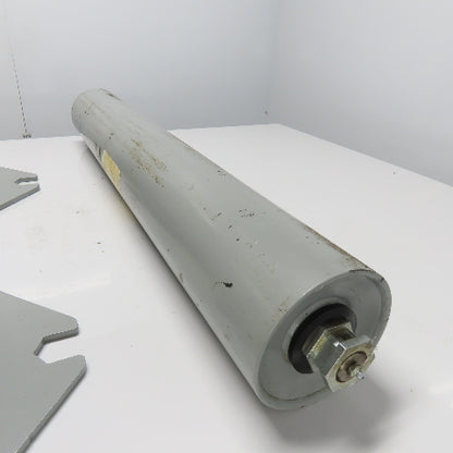 FMC 1730-456-A 6" x 39.88" Steel Material Handling Roller W/ Brackets J903915145