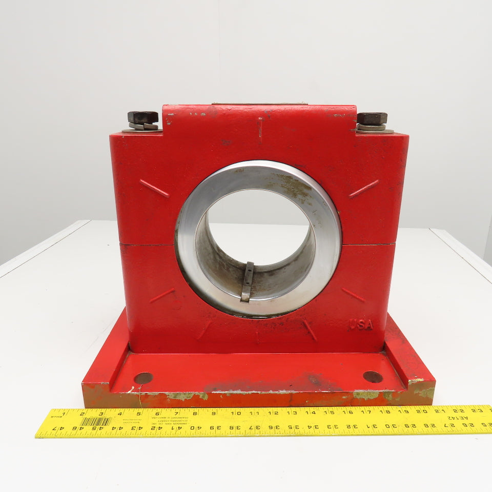 Spencer Johnston 6-3/4" Bore Split Pillow Block Bowed Roll Bearing Unit