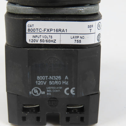 Allen Bradley 800TC-FXP16RA1 Push/Pull Illuminated Emergency Stop Button 120V