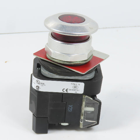 Allen Bradley 800TC-FXP16RA1 Push/Pull Illuminated Emergency Stop Button 120V