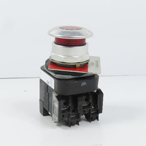 Allen Bradley 800TC-FXP16RA1 Push/Pull Illuminated Emergency Stop Button 120V