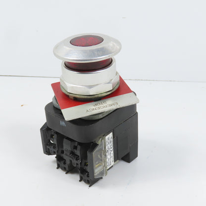 Allen Bradley 800TC-FXP16RA1 Push/Pull Illuminated Emergency Stop Button 120V