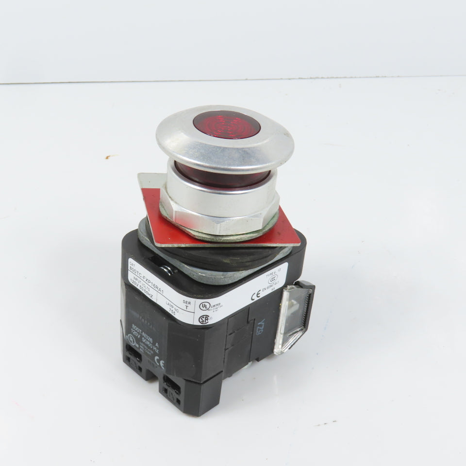 Allen Bradley 800TC-FXP16RA1 Push/Pull Illuminated Emergency Stop Button 120V