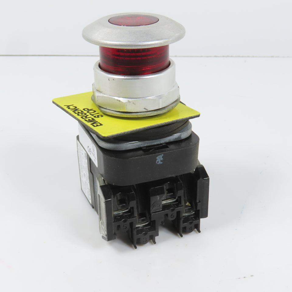 Allen Bradley 800TC-FXQH2RA1 Push/Pull Illuminated Emergency Stop Button 12-130V