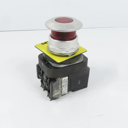 Allen Bradley 800TC-FXQH2RA1 Push/Pull Illuminated Emergency Stop Button 12-130V