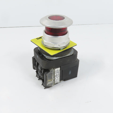 Allen Bradley 800TC-FXQH2RA1 Push/Pull Illuminated Emergency Stop Button 12-130V