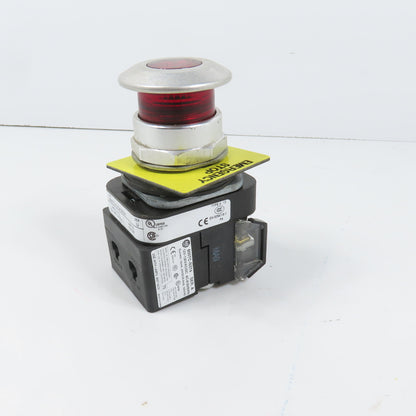 Allen Bradley 800TC-FXQH2RA1 Push/Pull Illuminated Emergency Stop Button 12-130V