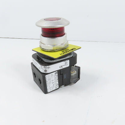 Allen Bradley 800TC-FXQH2RA1 Push/Pull Illuminated Emergency Stop Button 12-130V
