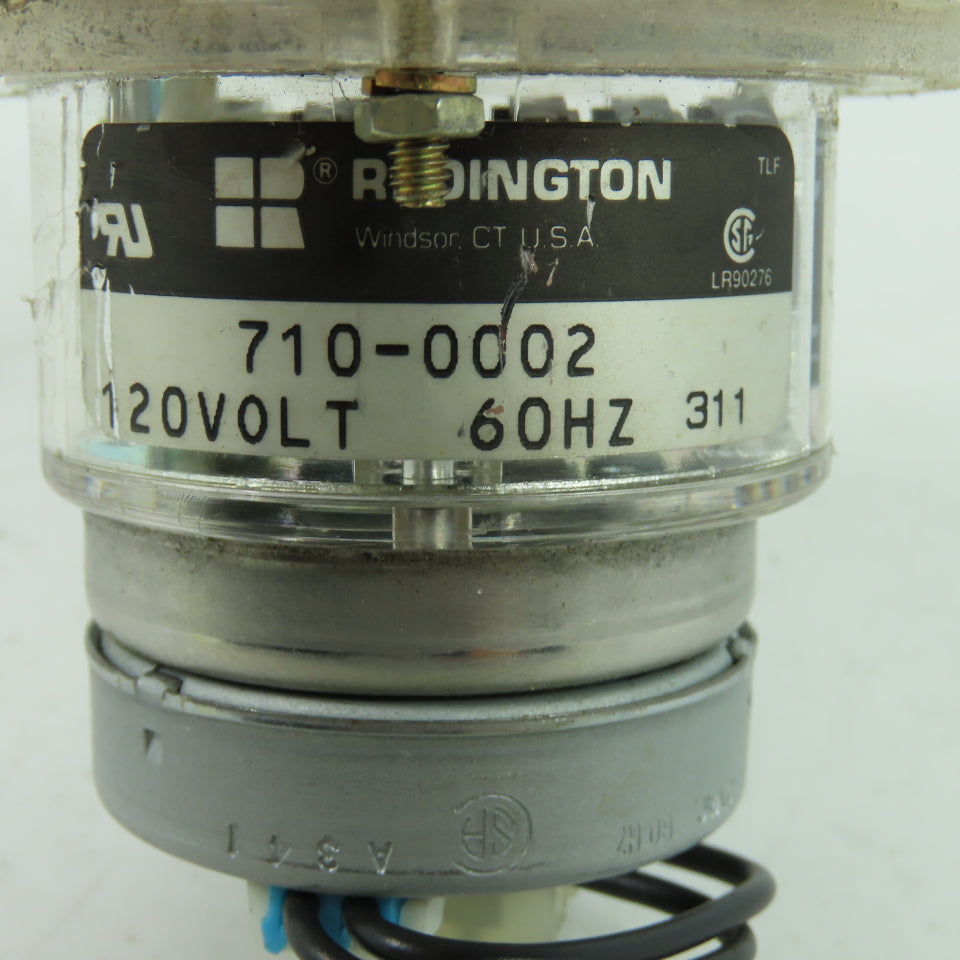 Redington 710-0002 Panel Mount Hour Meter Timer 120V 60Hz