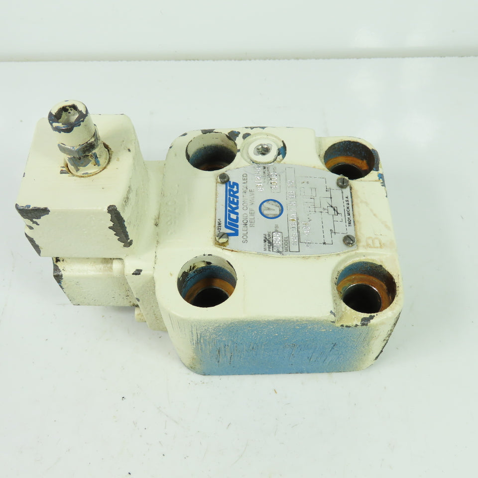 Vickers CG5-060A-F-M-WB-90 Solenoid Controlled Relief Valve 3000PSI Max