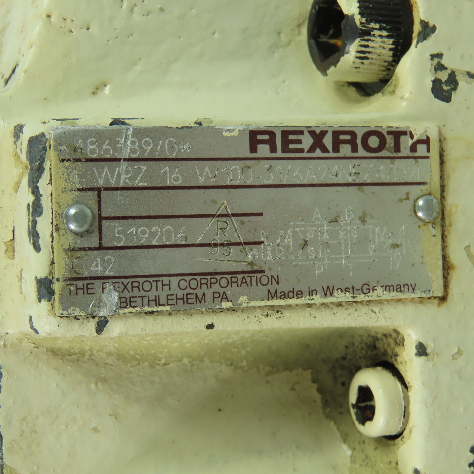 Rexroth 4 WRZ 16 W100-31/6A24NEZ4/D2M Proportional Directional Valve