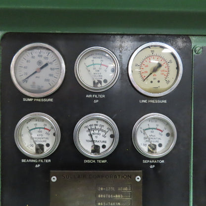 Sullair 20-125L 24KT 125HP Rotary Screw Air Compressor 480V 3PH 93K Hours Tested