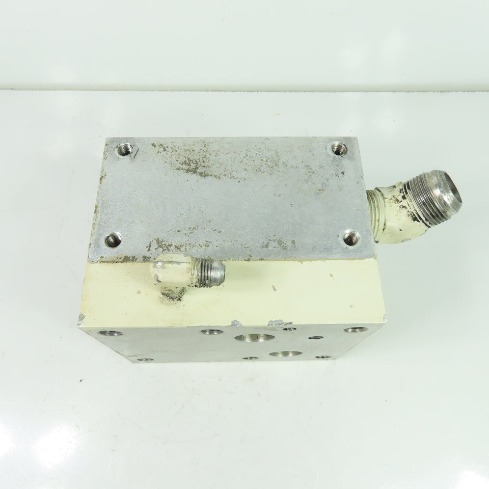 6-1/8" x 4-3/4" x 4-5/8" Aluminum Hydraulic Block Manifold