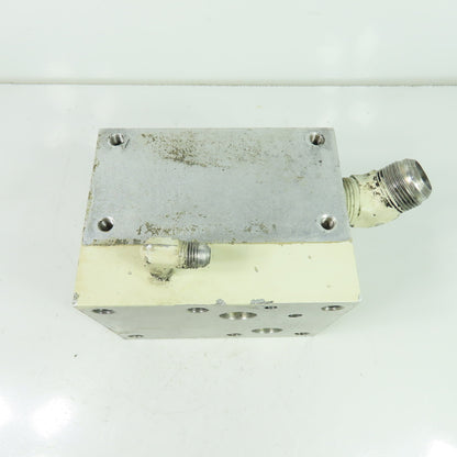 6-1/8" x 4-3/4" x 4-5/8" Aluminum Hydraulic Block Manifold