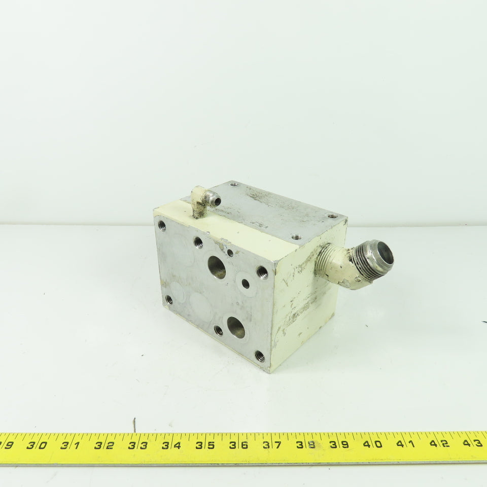6-1/8" x 4-3/4" x 4-5/8" Aluminum Hydraulic Block Manifold