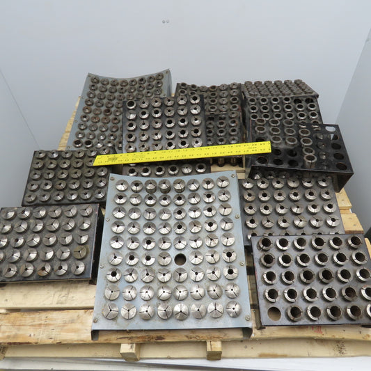 5C Collet Used Machine Shop Variety Huge Lot All Sizes W/ Holders Lot Of 450+
