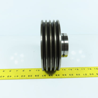 4-Groove A-38° V Belt Pulley Sheave 7.25" OD 2-5/32" Keyed Bore 2-3/8" Wide