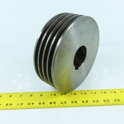 4-Groove A-38° V Belt Pulley Sheave 7.25" OD 2-5/32" Keyed Bore 2-3/8" Wide
