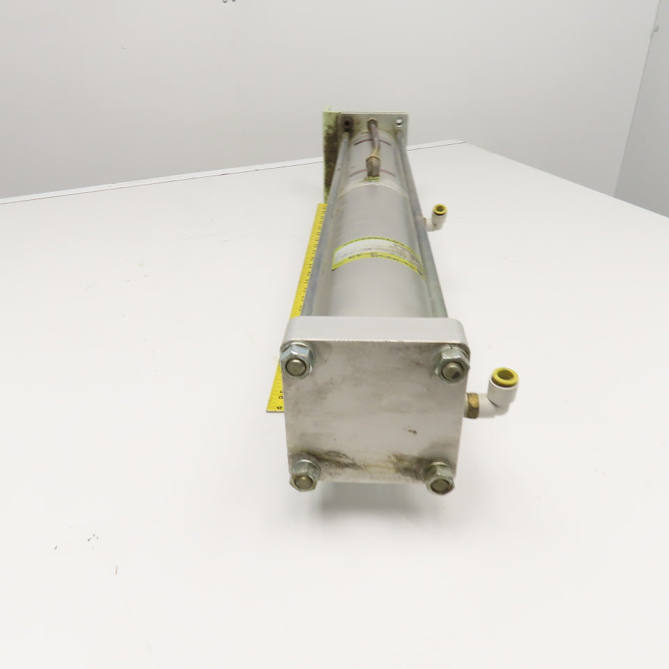 Hirotaka Seiki PB-100-2025-28 Pneumatic Air Oil Booster Cylinder .3-.7MPa