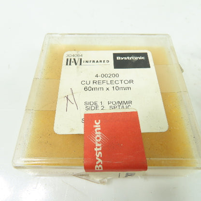 Bystronic 4-00200 CU Reflector 60mm x 10mm Side 1: PO/MMR Side 2: SPT/UC