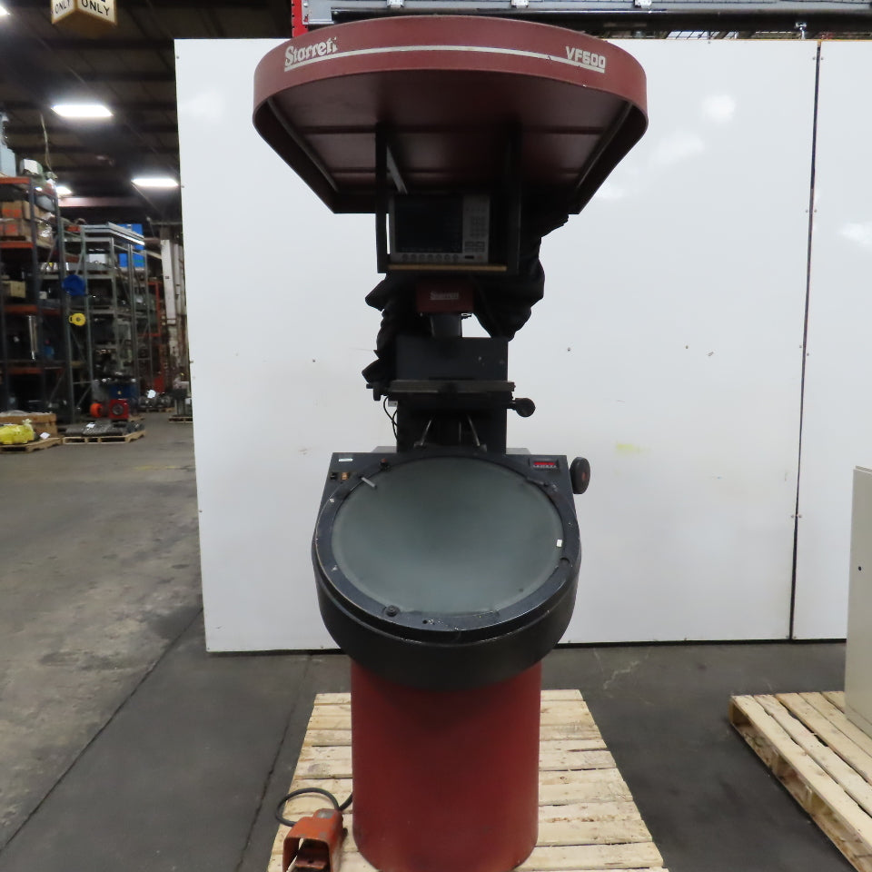 Starrett Sigma VF600 Vertical Optical Comparator 115V W/ Quadra-Chek 200 DRO