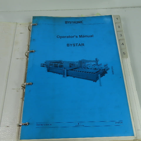 Bystronic Bystar 3015 Laser Operators Manual