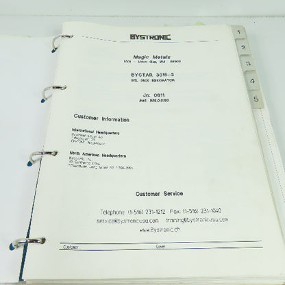 Bystronic Bystar 3015 Laser Operators Manual