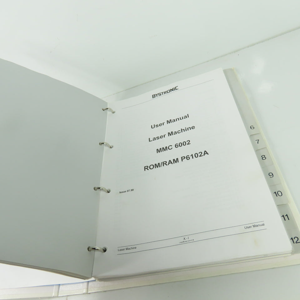 Bystronic Bystar 3015 Laser Operators Manual