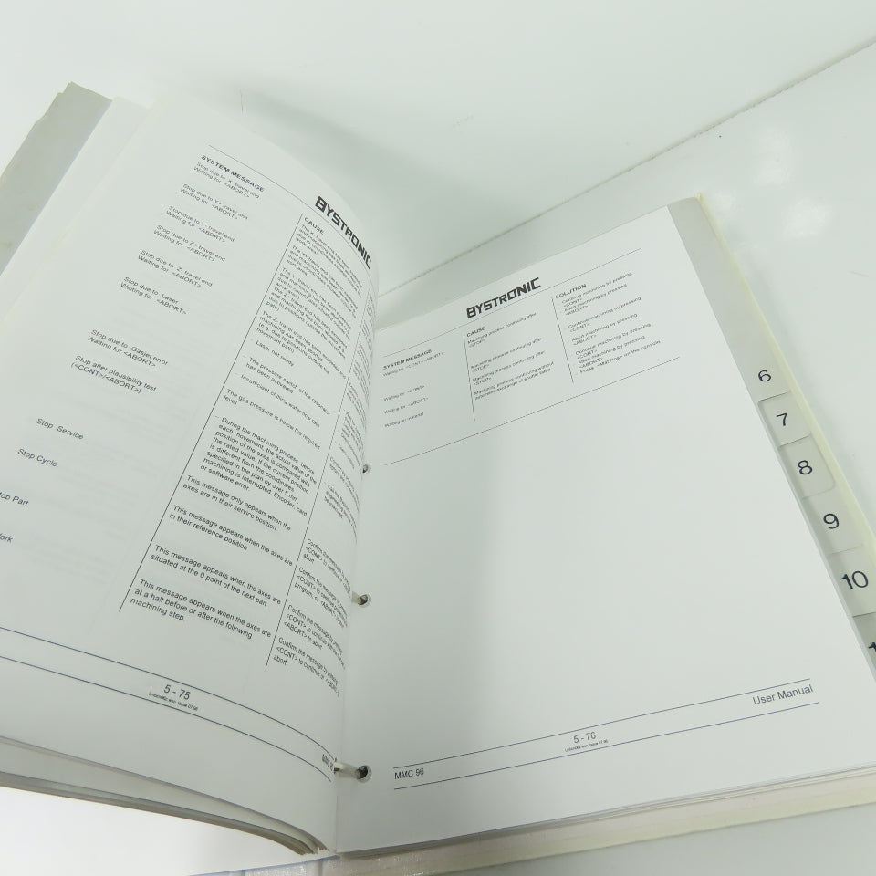 Bystronic Bystar 3015 Laser Operators Manual