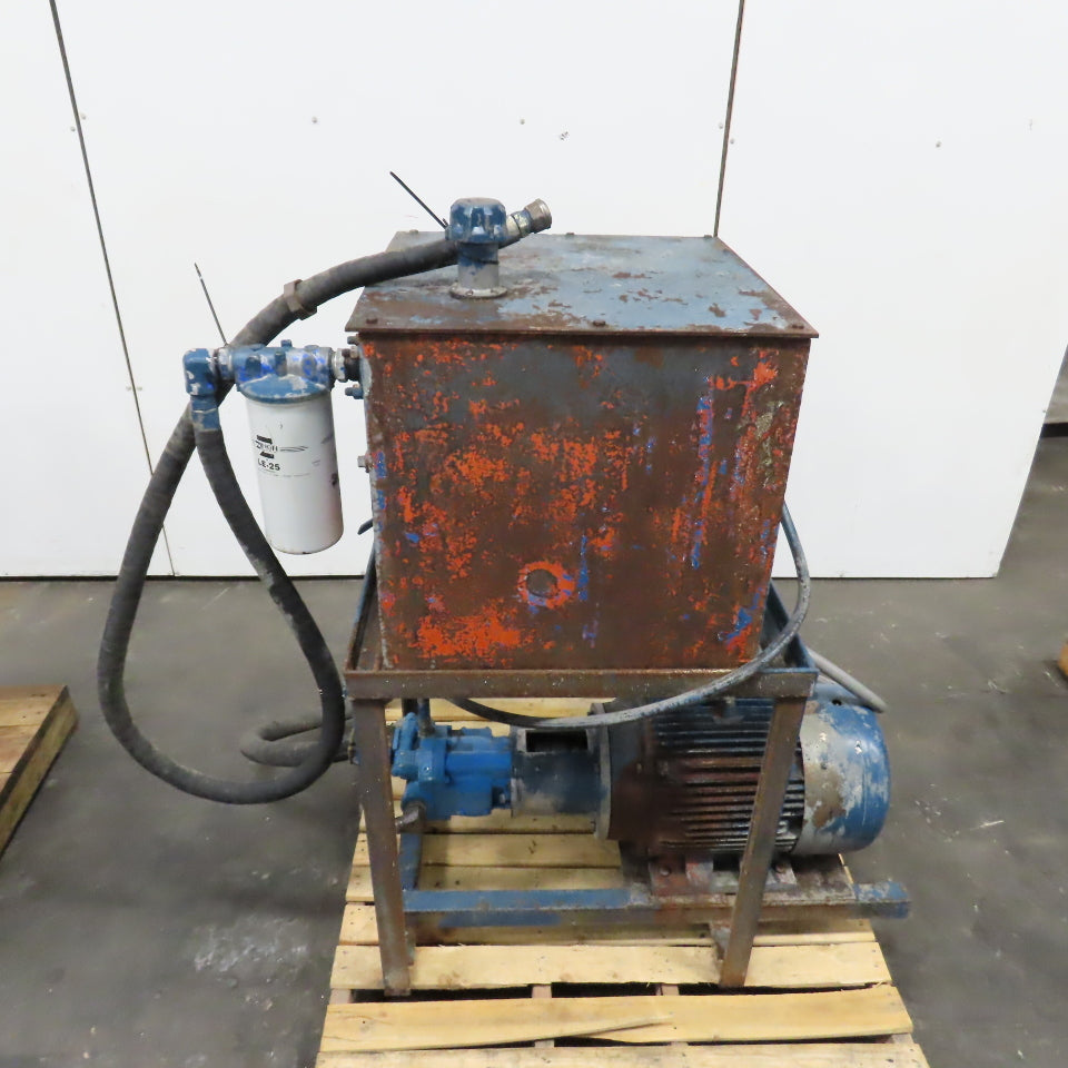 15HP 45 Gallon Hydraulic Power Unit 230/460V W/ Vickers PVQ45 B2R SS1S 10