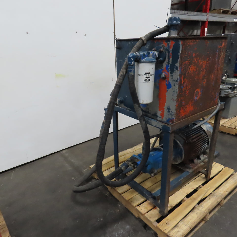 15HP 45 Gallon Hydraulic Power Unit 230/460V W/ Vickers PVQ45 B2R SS1S 10