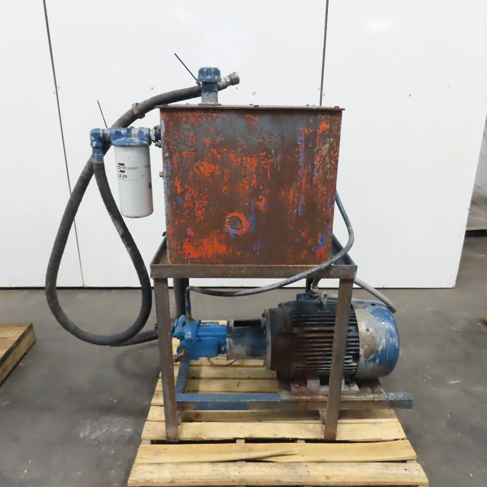 15HP 45 Gallon Hydraulic Power Unit 230/460V W/ Vickers PVQ45 B2R SS1S 10