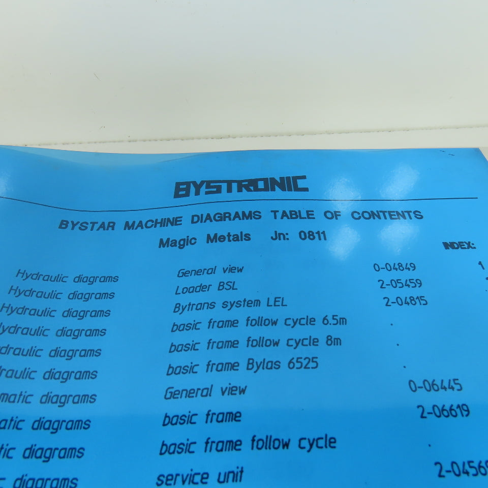 Bystronic Bystar 3015 Laser Machine Diagrams