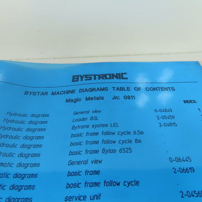 Bystronic Bystar 3015 Laser Machine Diagrams