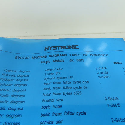 Bystronic Bystar 3015 Laser Machine Diagrams