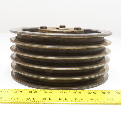 9" OD 5 Belt Powerband 5 B36 B Section V-Belt Pully Taper Lock Bushing Bore