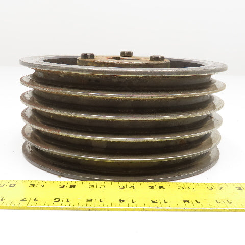 9" OD 5 Belt Powerband 5 B36 B Section V-Belt Pully Taper Lock Bushing Bore