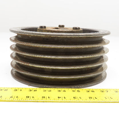 9" OD 5 Belt Powerband 5 B36 B Section V-Belt Pully Taper Lock Bushing Bore