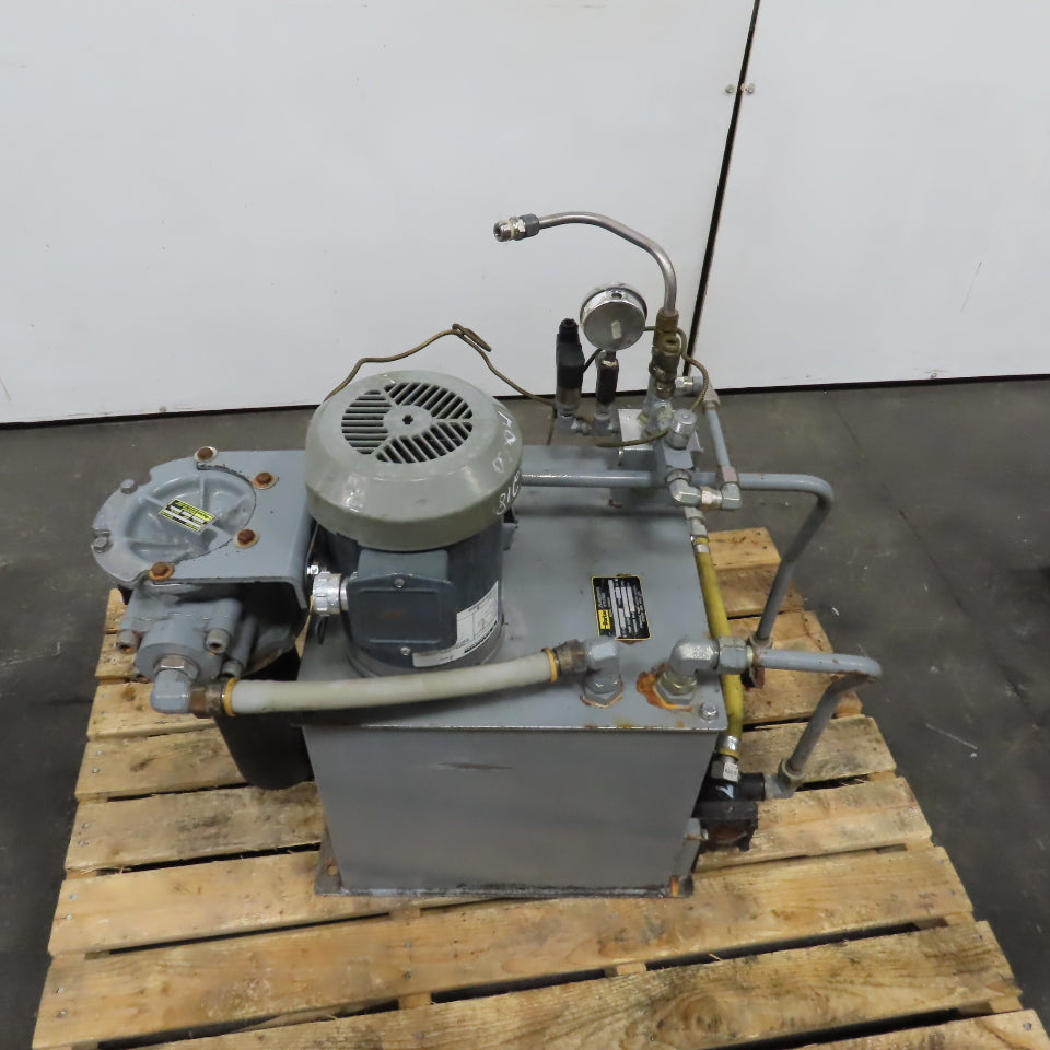 Parker H1X9631/10 10 Gallon 1.5HP Hydraulic Power Unit 230/460V 0.6/0.9GPM