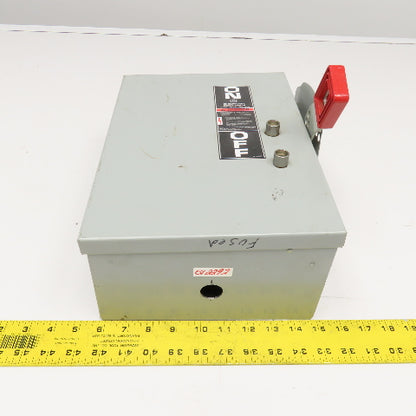 General Electric TH3361J 30A 600VAC 250VDC 3 Pole Fused Safety Disconnect Switch