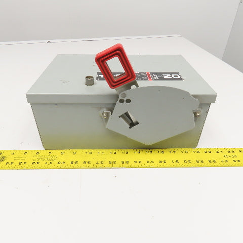 General Electric TH3361J 30A 600VAC 250VDC 3 Pole Fused Safety Disconnect Switch
