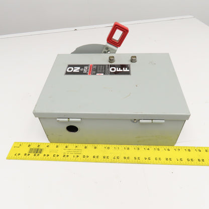 General Electric TH3361J 30A 600VAC 250VDC 3 Pole Fused Safety Disconnect Switch