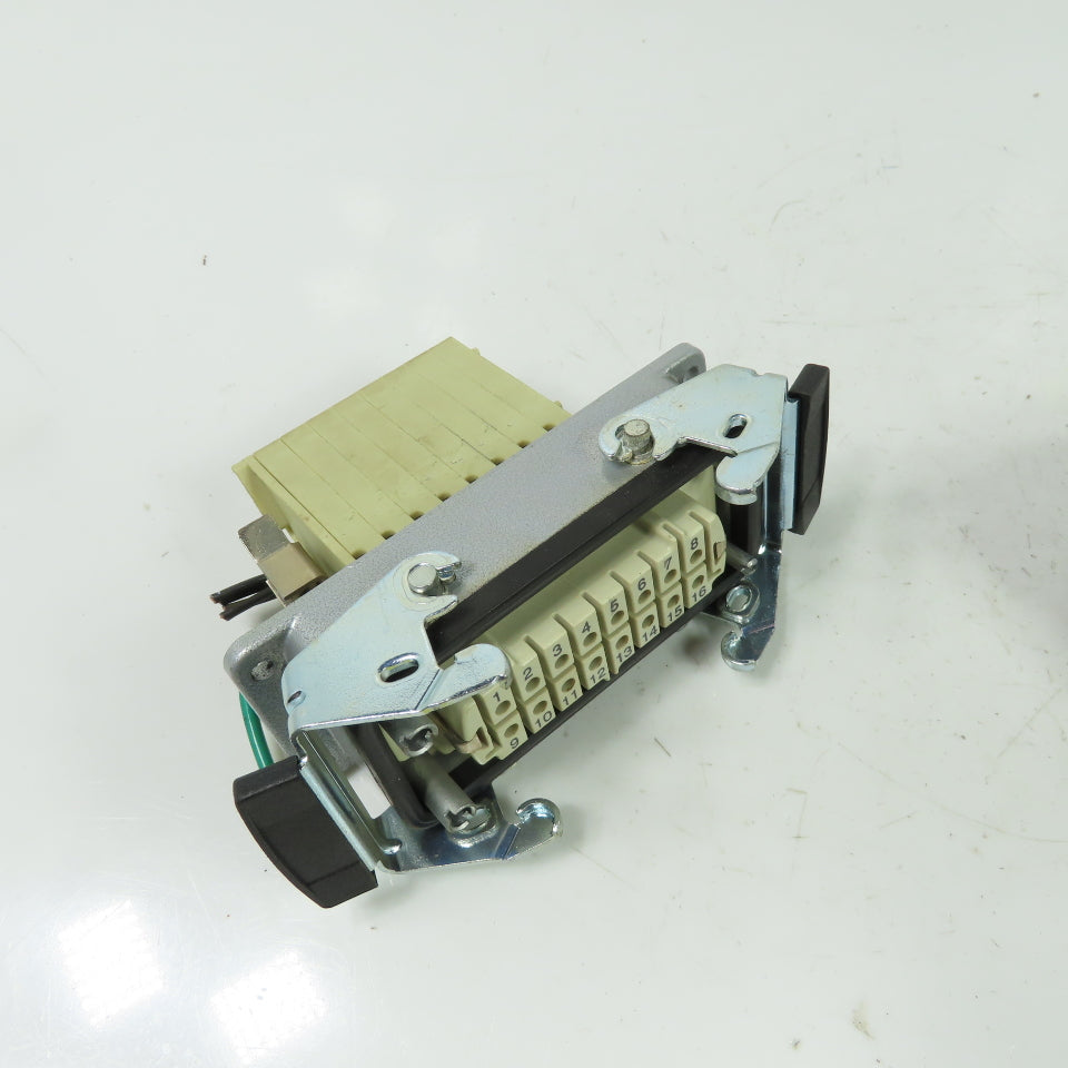 Contact H-BE 16 SS 16-Pin Male/Female Set Rectangular Connector 400V Lot Of 2