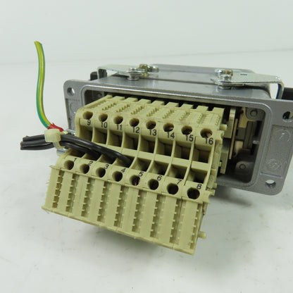 Contact H-BE 16 SS 16-Pin Male/Female Set Rectangular Connector 400V Lot Of 2